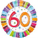 Standard Radiant Birthday 60 foil wrapped balloon